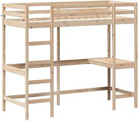 vidaXL Hochbett mit Schreibtisch, Bett für Kinder 