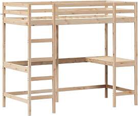 vidaXL Hochbett mit Schreibtisch, Bett für Kinder 