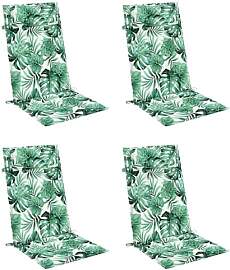 vidaXL Hochlehner Auflage 4 STK., Sitzkissen für