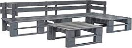vidaXL Holz Garten Sofagarnitur Gartensofa Ecksofa 