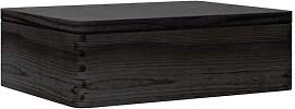 vidaXL Holzkiste mit Deckel Schwarz 40x30x13 cm