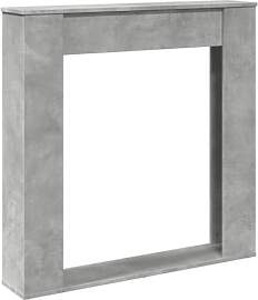 vidaXL Kaminumrandung Betongrau 100x20x100 cm
