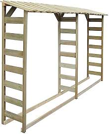 vidaXL Kiefer KDI Brennholzregal 300x44x176 cm
