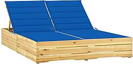 vidaXL Kiefernholz Imprägniert Doppel Sonnenliege 