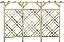 vidaXL Kiefernholz Imprägniert Gitterzaun mit