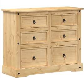 vidaXL Kommode, Schubladenschrank mit 6 Schubladen 