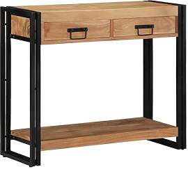 vidaXL Konsolentisch mit Regal Braun 90 x 33 x 75