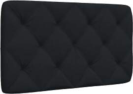 vidaXL Kopfteil-Kissen Schwarz 80 cm Stoff,