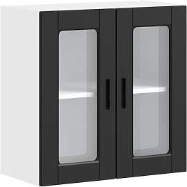 vidaXL Küchen-Hängeschrank mit Glastür Porto