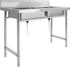 vidaXL Küchenspüle Doppelbecken Spültisch