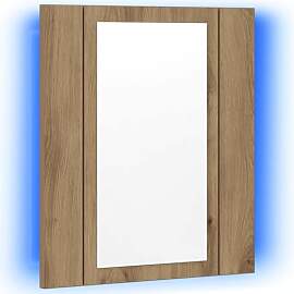 vidaXL LED-Spiegelschrank Artisan-Eiche 40x12x45
