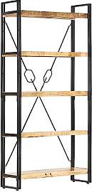 vidaXL Mangoholz Massiv Bücherregal 5 Fächer