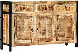 vidaXL Mangoholz Massiv Sideboard 3 Schubladen