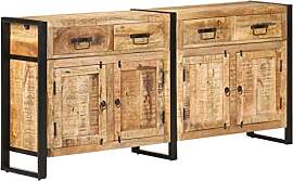 vidaXL Mangoholz Massiv Sideboard 4 Schubladen 4