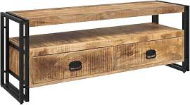 vidaXL Mangoholz Massiv TV Schrank Lowboard