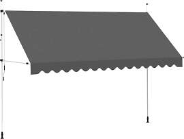 vidaXL Markise Einziehbar 400cm Balkonmarkise