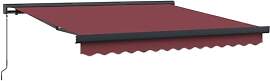 vidaXL Markise Manuell Weinrot 300x250 cm,