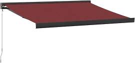 vidaXL Markise Manuell Weinrot 350x250 cm,