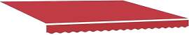 vidaXL Markisenersatzstoff Rot 4 x 3 m Polyester,