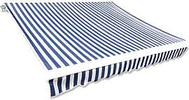 vidaXL Markisenstoff Blau Weiß 3,5x2,5m
