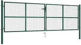vidaXL Maschen-Gartentor aus Stahl 400 x 125 cm
