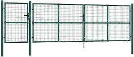 vidaXL Maschen-Gartentor Grün 500x125 cm