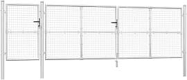 vidaXL Maschen-Gartentor Silber 500x125 cm
