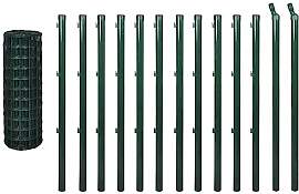 vidaXL Maschendrahtzaun 25x1,5m Komplettset