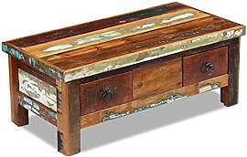 vidaXL Massivholz Couchtisch Beistelltisch