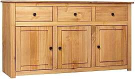 vidaXL Massivholz Panama-Kiefer Sideboard mit 3