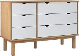 vidaXL Massivholz Schubladenschrank Kommode