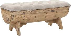 vidaXL Massivholz Truhenbank Stoff 103x51x44cm