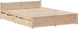 vidaXL Massivholzbett, Holzbett Bett mit