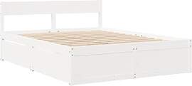 vidaXL Massivholzbett, Holzbett Bett mit