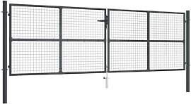 vidaXL Mesh Gartentor Verzinkter Stahl