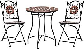 vidaXL Mosaik Bistroset 3-TLG. Sitzgruppe