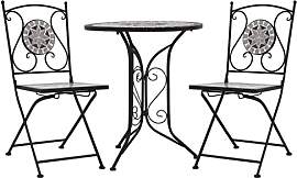 vidaXL Mosaik Bistroset 3-TLG. Sitzgruppe