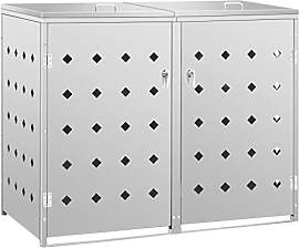 vidaXL Mülltonnenbox für 2 Tonnen Müllbox