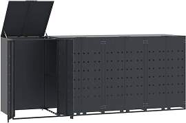 vidaXL Mülltonnenbox für 4 Tonnen Anthrazit