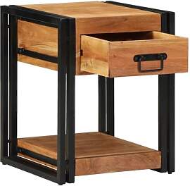 vidaXL Nachttisch Braun 40 x 40 x 50 cm Massivholz 