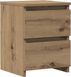 vidaXL Nachttisch, Nachtschrank mit 2 Schubladen,