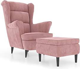 vidaXL Ohrensessel mit Hocker Armlehnen