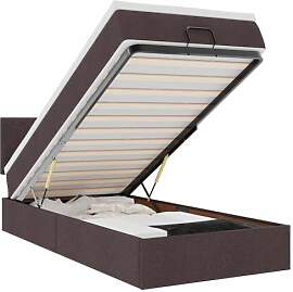 vidaXL Ottoman-Bett mit Matratze Dunkelbraun