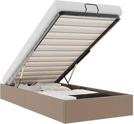 vidaXL Ottoman-Bett ohne Matratze Cappuccino-Braun 
