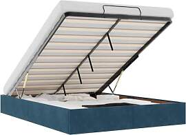 vidaXL Ottoman-Bett ohne Matratze Dunkelblau