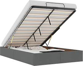 vidaXL Ottoman-Bett ohne Matratze Dunkelgrau