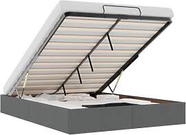 vidaXL Ottoman-Bett ohne Matratze Dunkelgrau