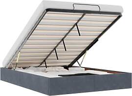 vidaXL Ottoman-Bett ohne Matratze Dunkelgrau
