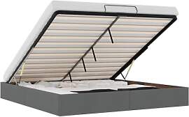 vidaXL Ottoman-Bett ohne Matratze Dunkelgrau