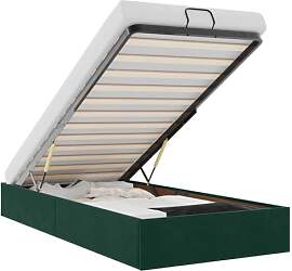 vidaXL Ottoman-Bett ohne Matratze Dunkelgrün